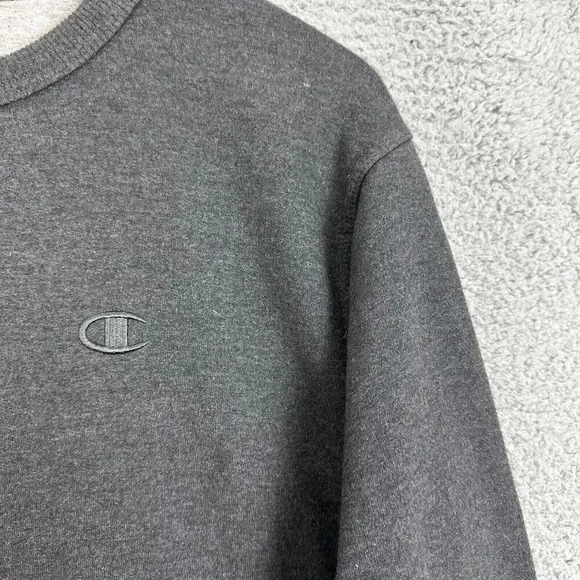 Champion Sweatshirt Mens Medium Gray‎ Pullover Logo Outdoors Gorpcore Dadcore - Picture 2 of 6